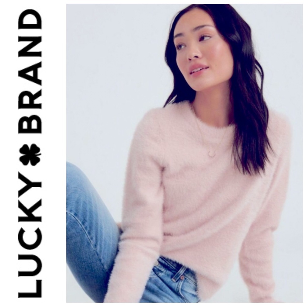 ❄️ NWT Lucky Brand Winter Blush Eyelash Sweater ❄️